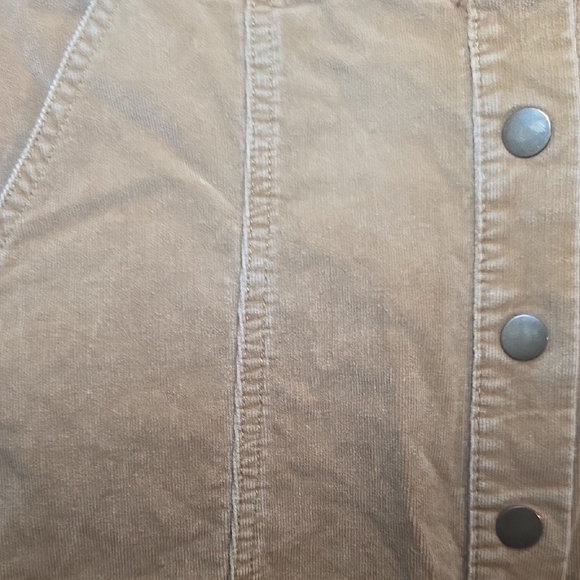 Altar'd State Tan Corduroy Button Mini Skirt - Picture 3 of 5